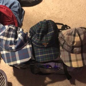 Three Barbour designer hat